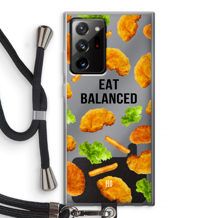 Eat Balanced: Samsung Galaxy Note 20 Ultra / Note 20 Ultra 5G Transparant Hoesje met koord