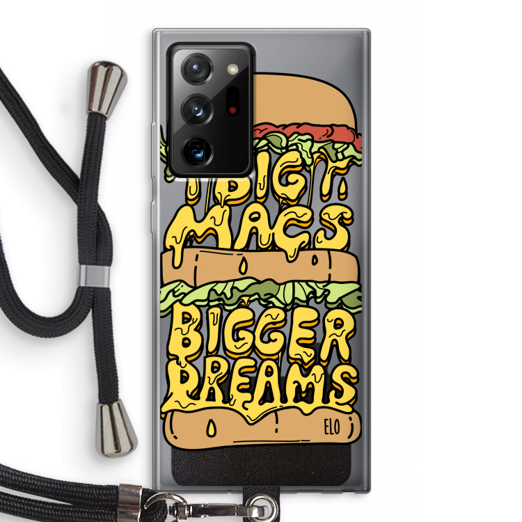 Big Macs Bigger Dreams: Samsung Galaxy Note 20 Ultra / Note 20 Ultra 5G Transparant Hoesje met koord