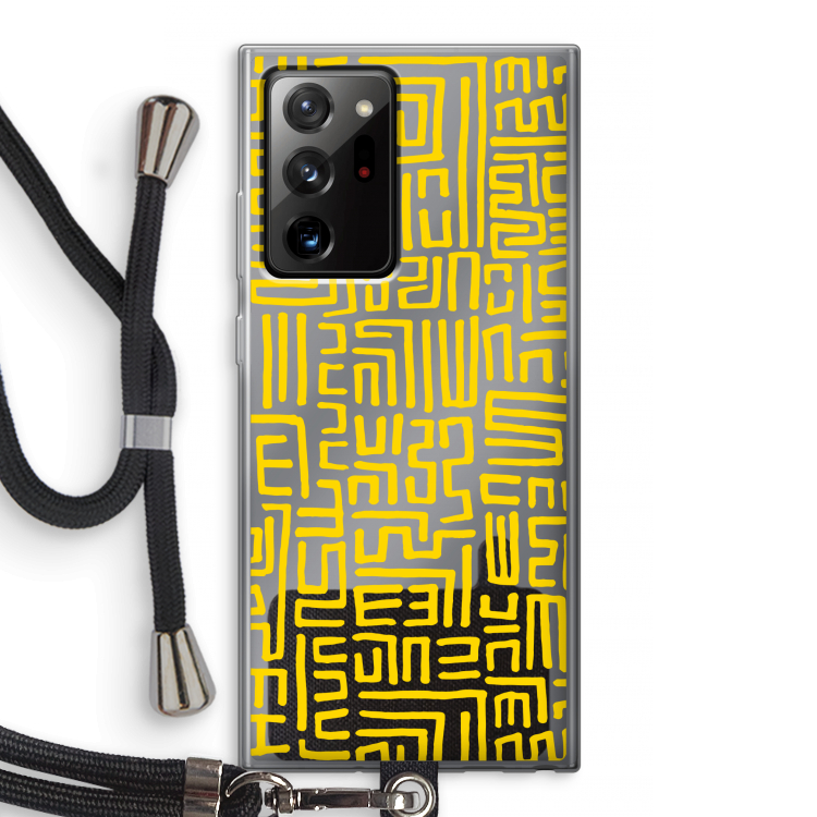 Majorelle Blue Print: Samsung Galaxy Note 20 Ultra / Note 20 Ultra 5G Transparant Hoesje met koord