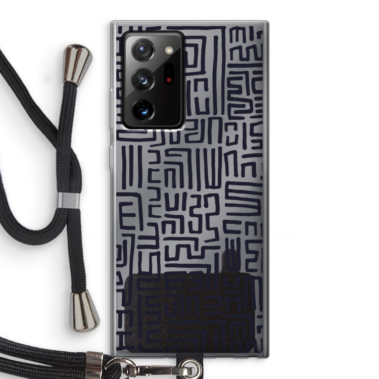 Moroccan Print: Samsung Galaxy Note 20 Ultra / Note 20 Ultra 5G Transparant Hoesje met koord