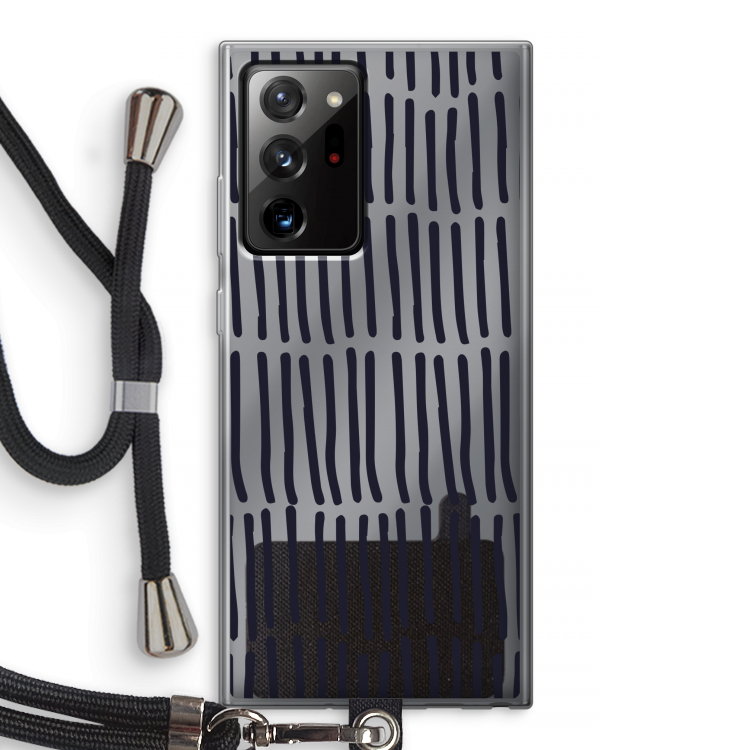 Moroccan stripes: Samsung Galaxy Note 20 Ultra / Note 20 Ultra 5G Transparant Hoesje met koord