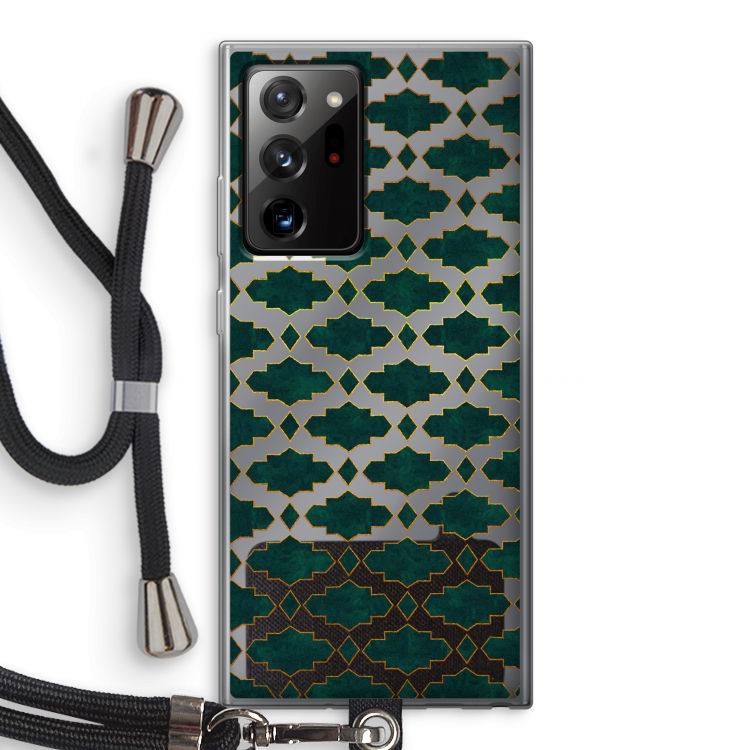 Moroccan tiles: Samsung Galaxy Note 20 Ultra / Note 20 Ultra 5G Transparant Hoesje met koord