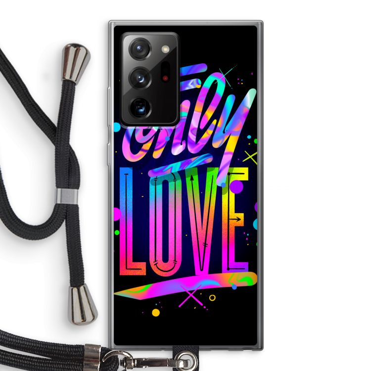 Only Love: Samsung Galaxy Note 20 Ultra / Note 20 Ultra 5G Transparant Hoesje met koord