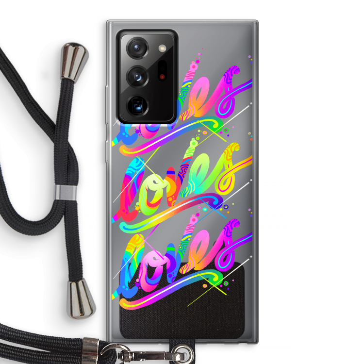 Loves: Samsung Galaxy Note 20 Ultra / Note 20 Ultra 5G Transparant Hoesje met koord