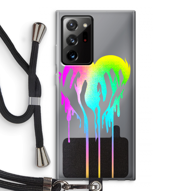 Hold My Heart: Samsung Galaxy Note 20 Ultra / Note 20 Ultra 5G Transparant Hoesje met koord
