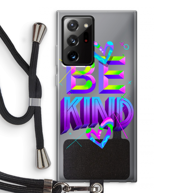 Be Kind: Samsung Galaxy Note 20 Ultra / Note 20 Ultra 5G Transparant Hoesje met koord
