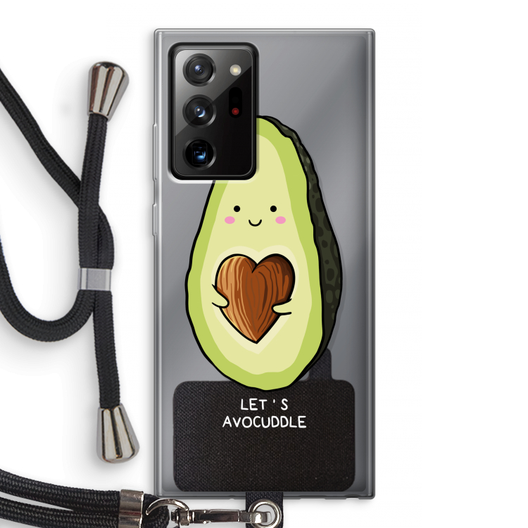 Avocuddle: Samsung Galaxy Note 20 Ultra / Note 20 Ultra 5G Transparant Hoesje met koord