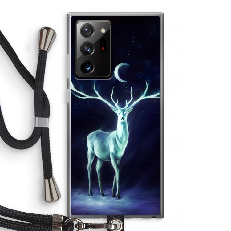 Nightbringer: Samsung Galaxy Note 20 Ultra / Note 20 Ultra 5G Transparant Hoesje met koord