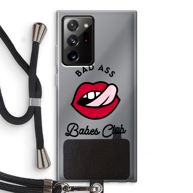 Badass Babes Club: Samsung Galaxy Note 20 Ultra / Note 20 Ultra 5G Transparant Hoesje met koord