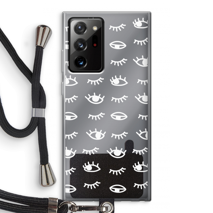 Eye pattern #3: Samsung Galaxy Note 20 Ultra / Note 20 Ultra 5G Transparant Hoesje met koord