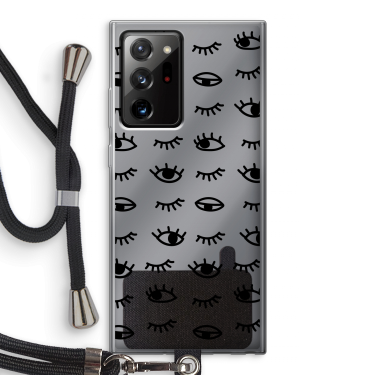 Eye pattern #2: Samsung Galaxy Note 20 Ultra / Note 20 Ultra 5G Transparant Hoesje met koord
