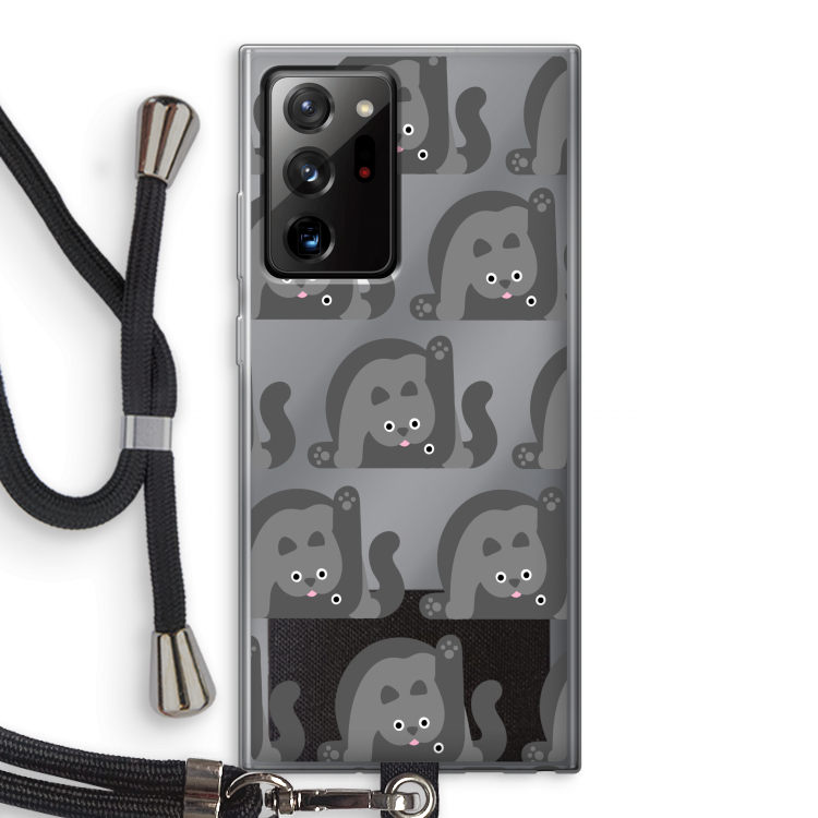 Cats: Samsung Galaxy Note 20 Ultra / Note 20 Ultra 5G Transparant Hoesje met koord