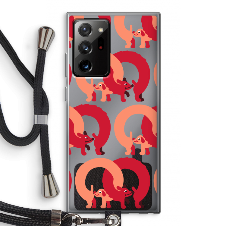 Dogs: Samsung Galaxy Note 20 Ultra / Note 20 Ultra 5G Transparant Hoesje met koord