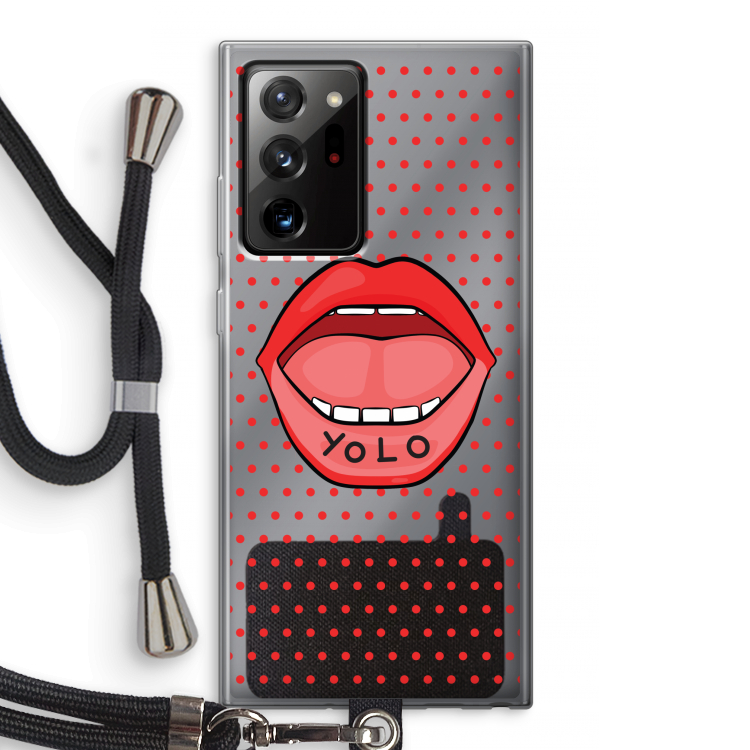 Yolo Denise: Samsung Galaxy Note 20 Ultra / Note 20 Ultra 5G Transparant Hoesje met koord