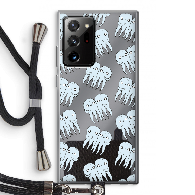 Octopussen: Samsung Galaxy Note 20 Ultra / Note 20 Ultra 5G Transparant Hoesje met koord