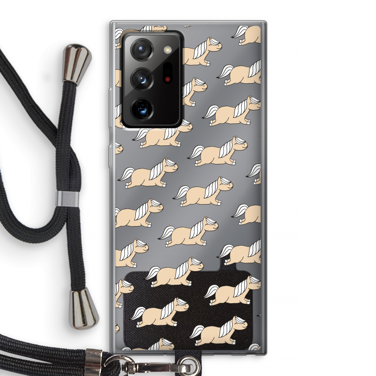 Ponys: Samsung Galaxy Note 20 Ultra / Note 20 Ultra 5G Transparant Hoesje met koord
