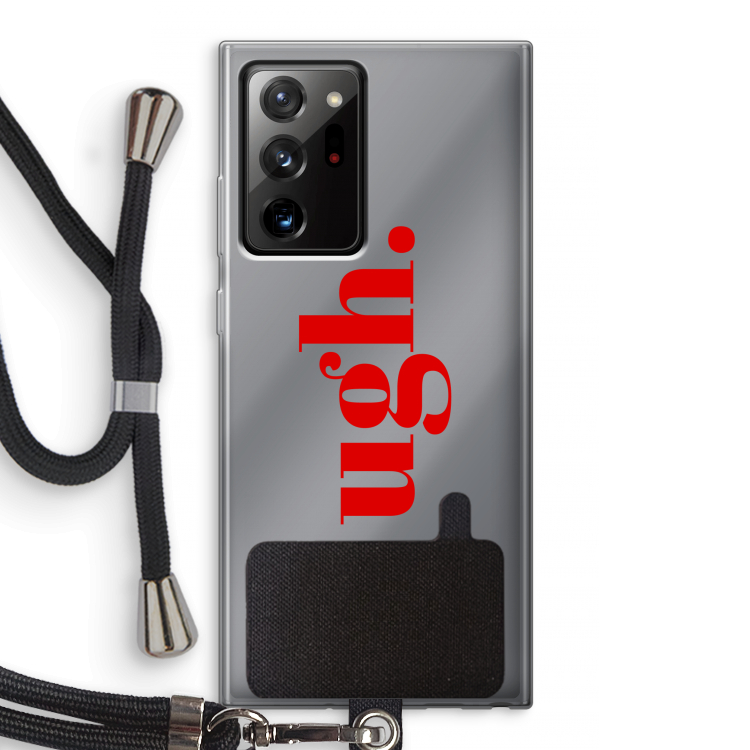 Ugh: Samsung Galaxy Note 20 Ultra / Note 20 Ultra 5G Transparant Hoesje met koord