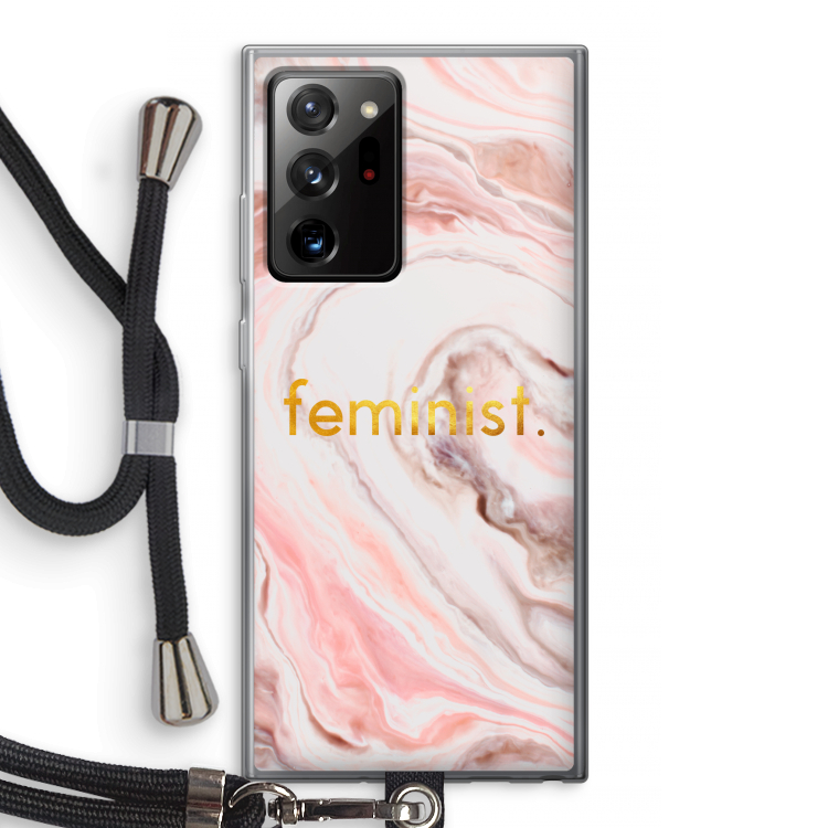 Feminist: Samsung Galaxy Note 20 Ultra / Note 20 Ultra 5G Transparant Hoesje met koord