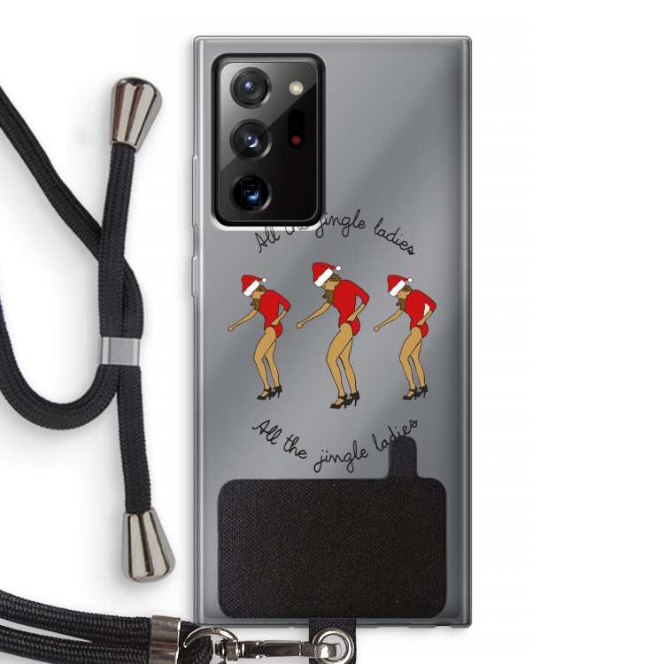 Jingle Ladies: Samsung Galaxy Note 20 Ultra / Note 20 Ultra 5G Transparant Hoesje met koord