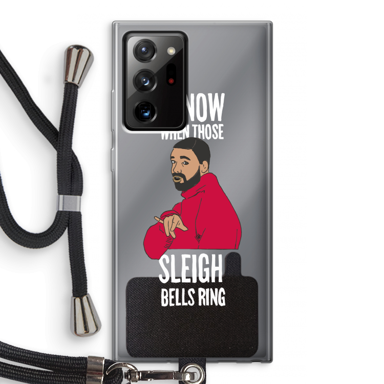 Sleigh Bells Ring: Samsung Galaxy Note 20 Ultra / Note 20 Ultra 5G Transparant Hoesje met koord