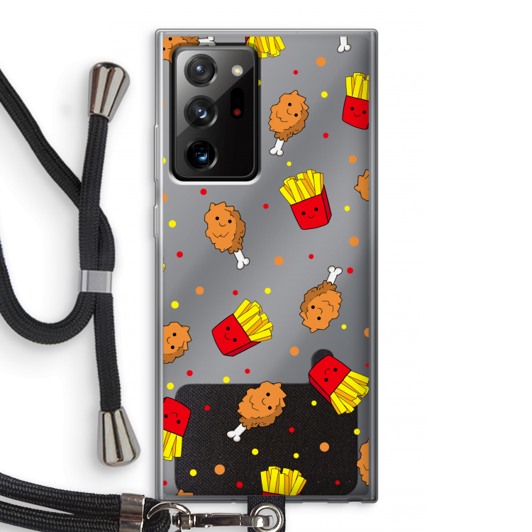Chicken 'n Fries: Samsung Galaxy Note 20 Ultra / Note 20 Ultra 5G Transparant Hoesje met koord
