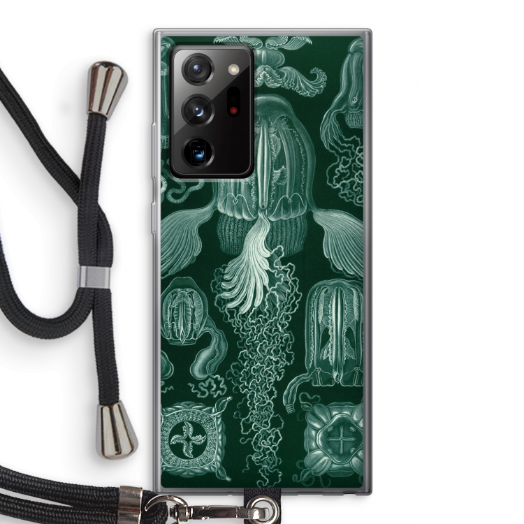 Haeckel Cubomedusae: Samsung Galaxy Note 20 Ultra / Note 20 Ultra 5G Transparant Hoesje met koord