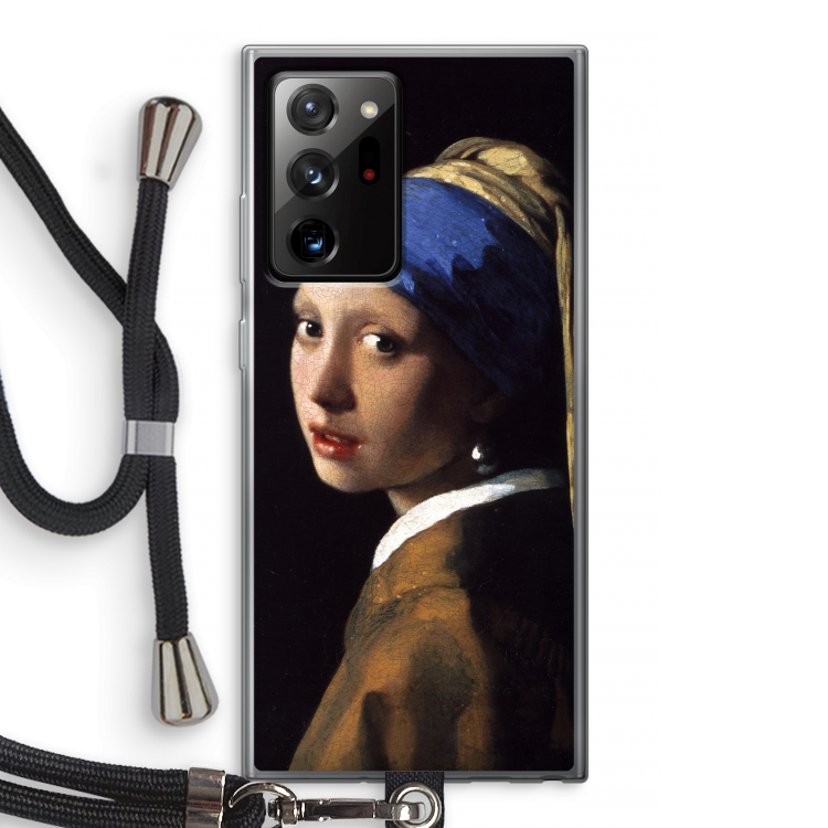 The Pearl Earring: Samsung Galaxy Note 20 Ultra / Note 20 Ultra 5G Transparant Hoesje met koord