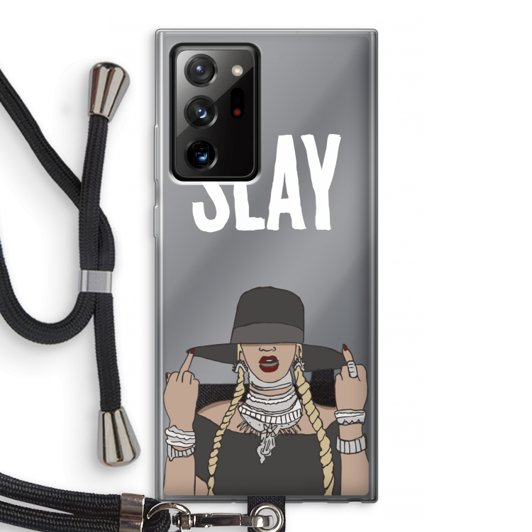 Slay All Day: Samsung Galaxy Note 20 Ultra / Note 20 Ultra 5G Transparant Hoesje met koord