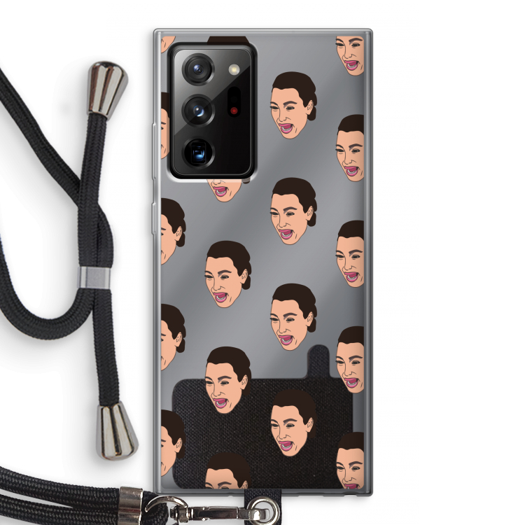 Ugly Cry Call: Samsung Galaxy Note 20 Ultra / Note 20 Ultra 5G Transparant Hoesje met koord
