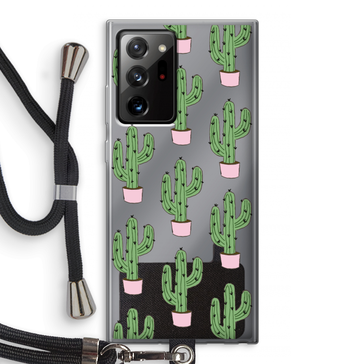 Cactus Lover: Samsung Galaxy Note 20 Ultra / Note 20 Ultra 5G Transparant Hoesje met koord