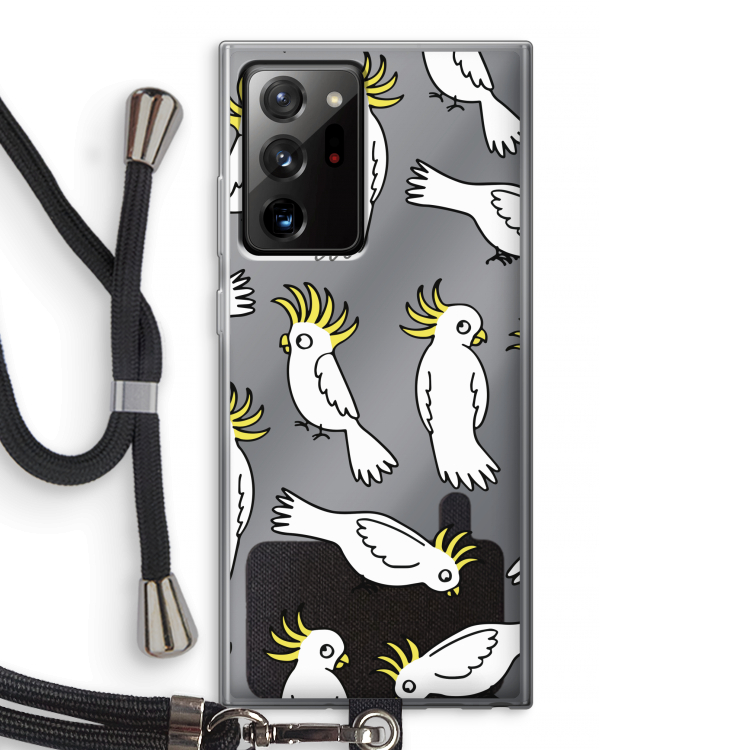 Papegaai: Samsung Galaxy Note 20 Ultra / Note 20 Ultra 5G Transparant Hoesje met koord
