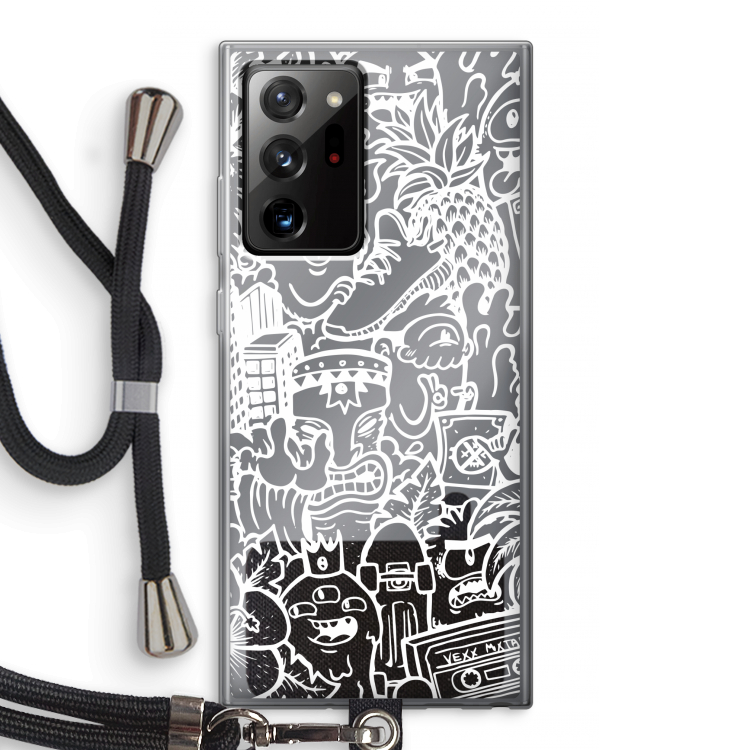 Vexx Mixtape #2: Samsung Galaxy Note 20 Ultra / Note 20 Ultra 5G Transparant Hoesje met koord