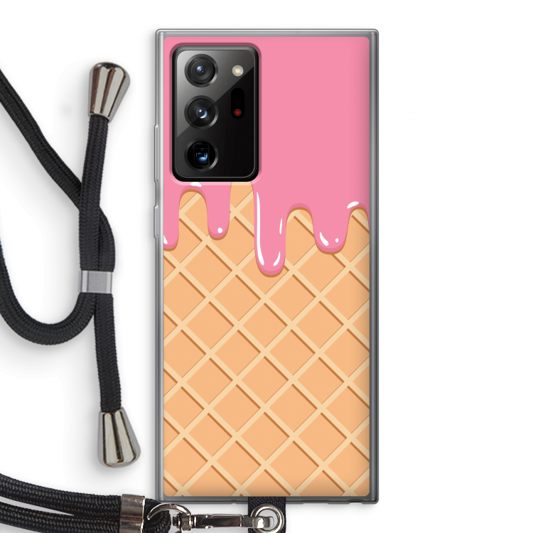 Ice cream: Samsung Galaxy Note 20 Ultra / Note 20 Ultra 5G Transparant Hoesje met koord