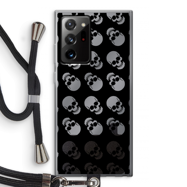 Musketon Skulls: Samsung Galaxy Note 20 Ultra / Note 20 Ultra 5G Transparant Hoesje met koord
