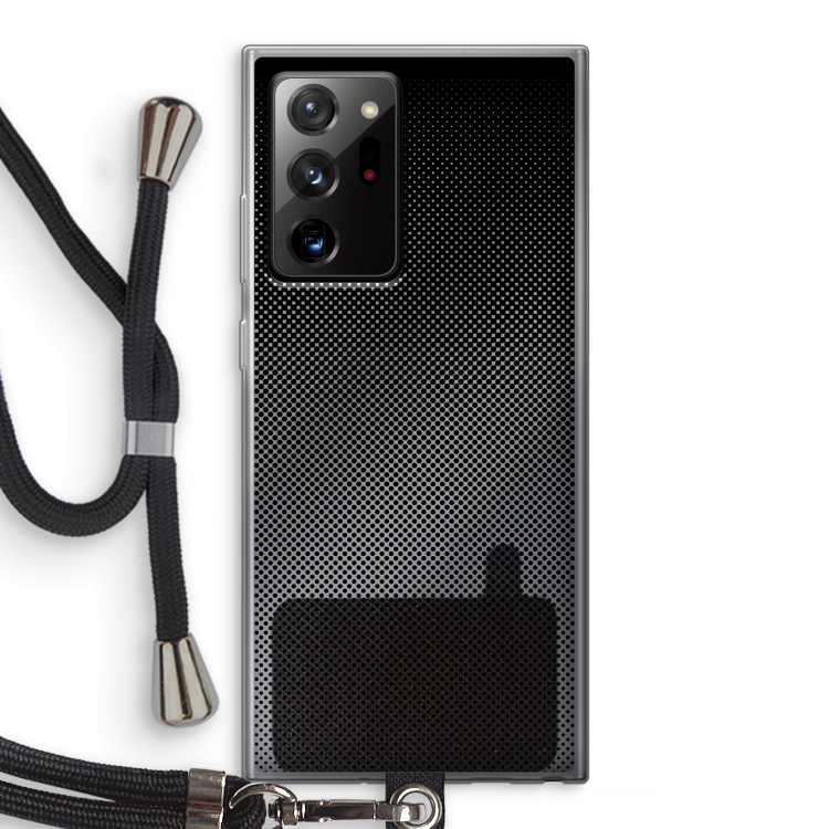 Musketon Halftone: Samsung Galaxy Note 20 Ultra / Note 20 Ultra 5G Transparant Hoesje met koord