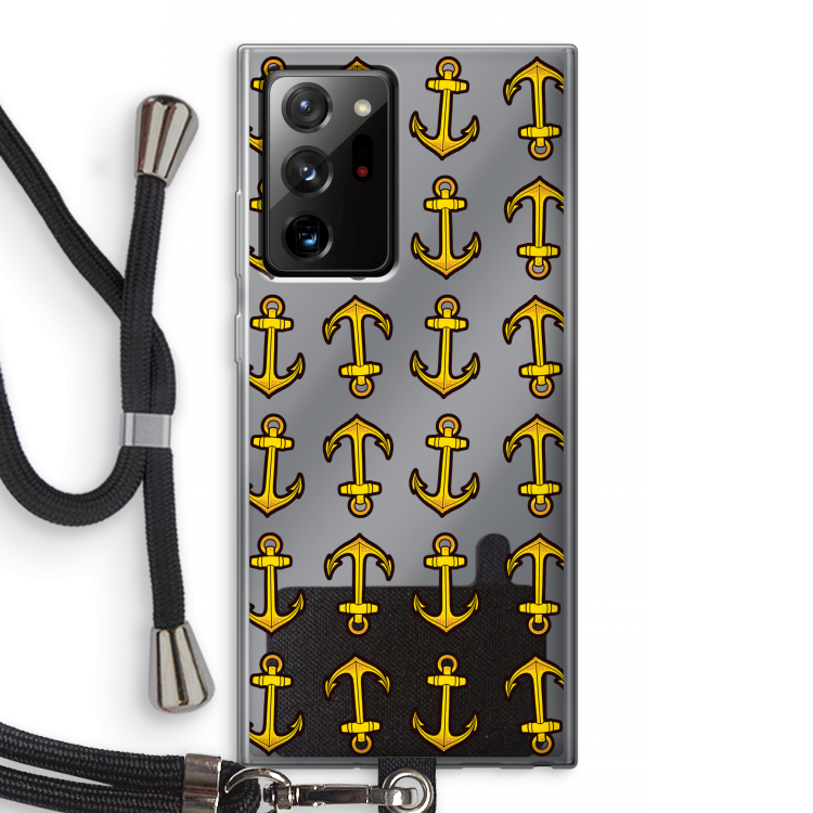 Musketon Anchor: Samsung Galaxy Note 20 Ultra / Note 20 Ultra 5G Transparant Hoesje met koord