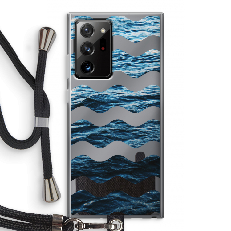Oceaan: Samsung Galaxy Note 20 Ultra / Note 20 Ultra 5G Transparant Hoesje met koord