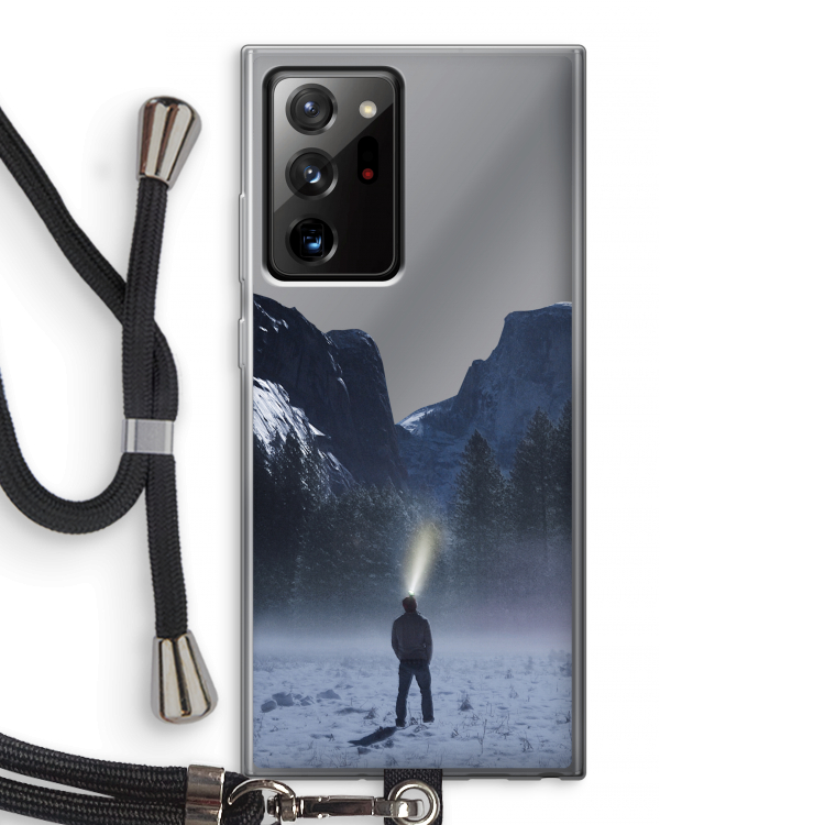Wanderlust: Samsung Galaxy Note 20 Ultra / Note 20 Ultra 5G Transparant Hoesje met koord