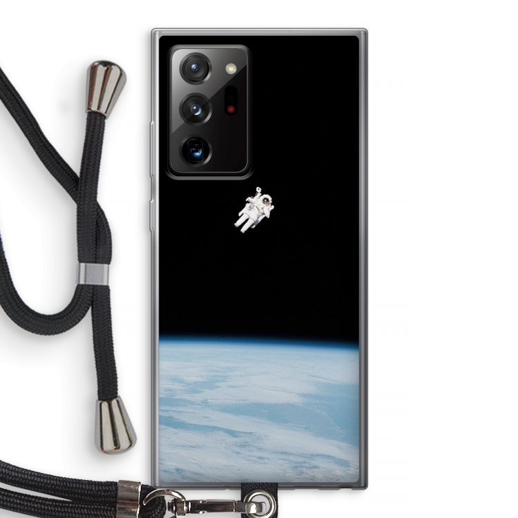 Alone in Space: Samsung Galaxy Note 20 Ultra / Note 20 Ultra 5G Transparant Hoesje met koord