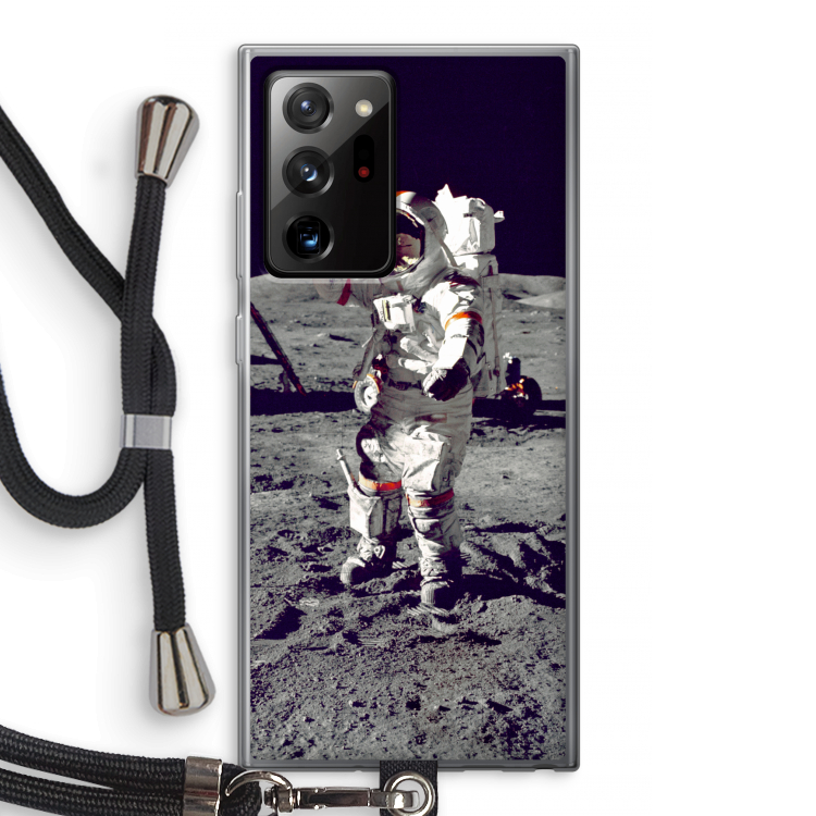 Spaceman: Samsung Galaxy Note 20 Ultra / Note 20 Ultra 5G Transparant Hoesje met koord