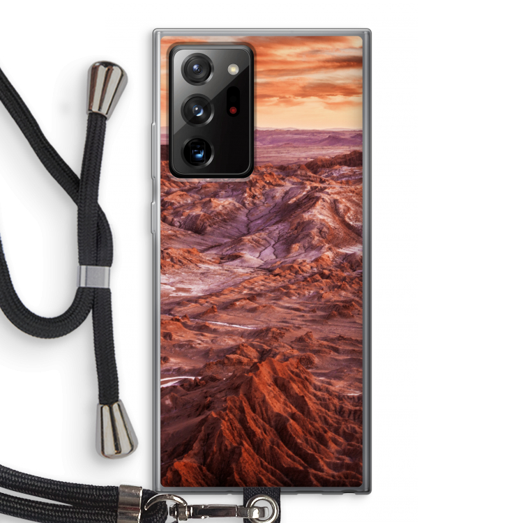 Mars: Samsung Galaxy Note 20 Ultra / Note 20 Ultra 5G Transparant Hoesje met koord