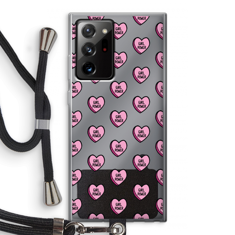 GIRL POWER: Samsung Galaxy Note 20 Ultra / Note 20 Ultra 5G Transparant Hoesje met koord