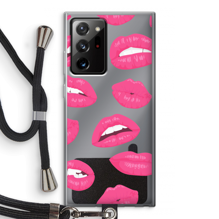 Bite my lip: Samsung Galaxy Note 20 Ultra / Note 20 Ultra 5G Transparant Hoesje met koord