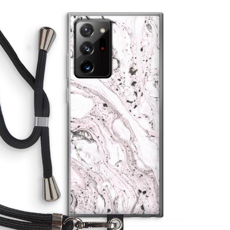 Mengelmoes: Samsung Galaxy Note 20 Ultra / Note 20 Ultra 5G Transparant Hoesje met koord