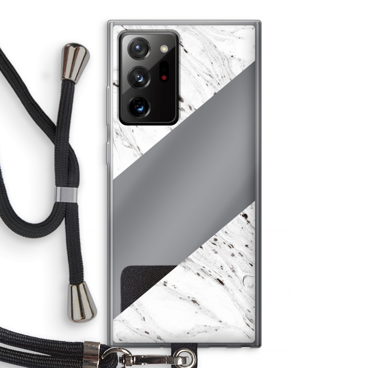 Biggest stripe: Samsung Galaxy Note 20 Ultra / Note 20 Ultra 5G Transparant Hoesje met koord