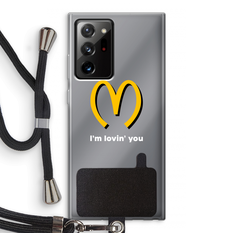 I'm lovin' you: Samsung Galaxy Note 20 Ultra / Note 20 Ultra 5G Transparant Hoesje met koord