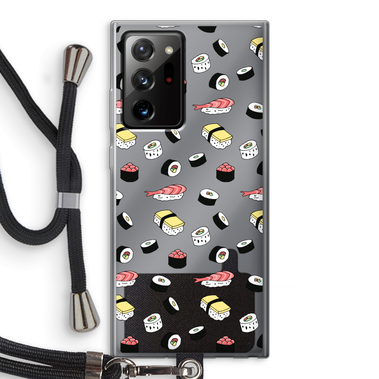 Sushi time: Samsung Galaxy Note 20 Ultra / Note 20 Ultra 5G Transparant Hoesje met koord