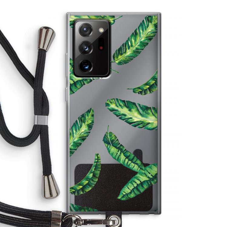 Lange bladeren: Samsung Galaxy Note 20 Ultra / Note 20 Ultra 5G Transparant Hoesje met koord