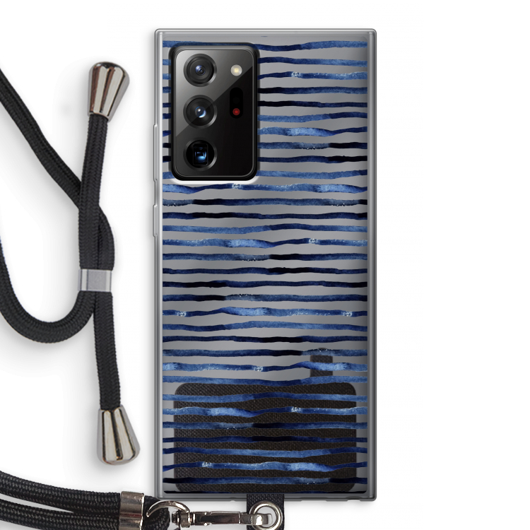 Verrassende lijnen: Samsung Galaxy Note 20 Ultra / Note 20 Ultra 5G Transparant Hoesje met koord