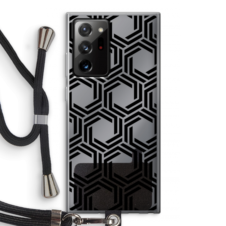 Geometrisch patroon: Samsung Galaxy Note 20 Ultra / Note 20 Ultra 5G Transparant Hoesje met koord